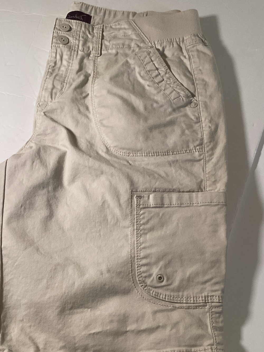 Gloria Vanderbilt Light Beige Cargo Bermuda Shorts - Picture 5 of 5